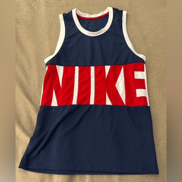 Nike Basketball Jersey Mens Small Tall Black Red White Spellout Dri FIT - Picture 3 of 7